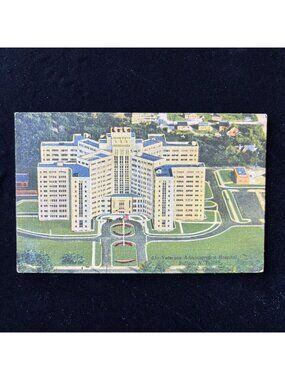 Vintage Postcard 1952 Frozen Flowers Veterans Administration Hospital Buffalo NY